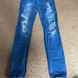 Wax Jean size 1 comfortable fit#Wa×Jeans #SizeOne #BlueJeans #RippedJeans